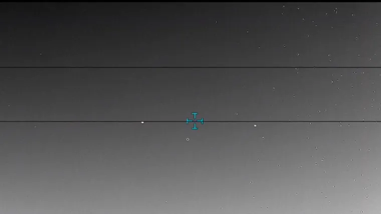 Infrared sensor video still of five lights over the western United States, 2021