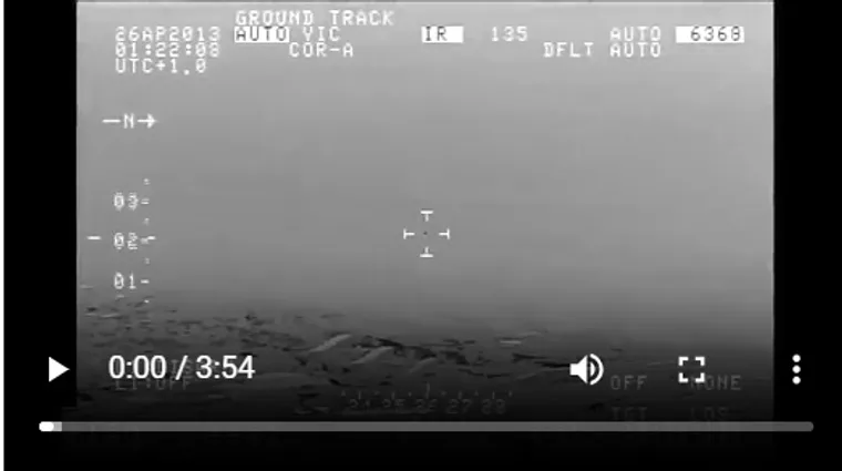 Infrared sensor still of the Puerto Rico objects near Aguadilla, Puerto Rico, 2013